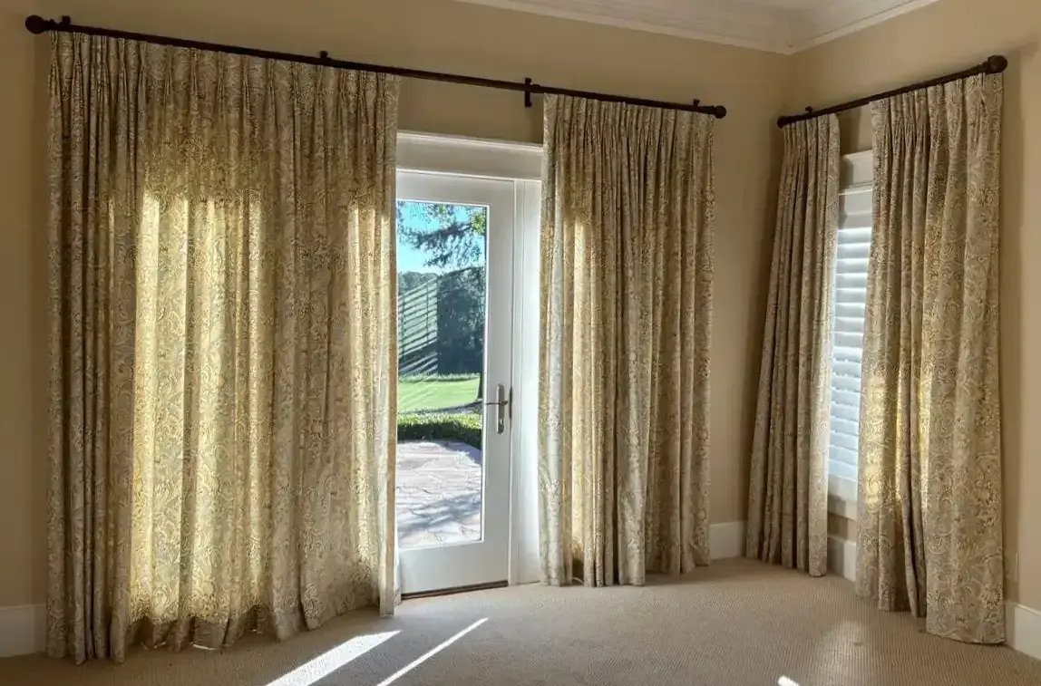 Custom Lined Pinch-Pleat Drapery Panels – Two Sets