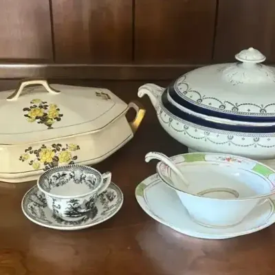 Nippon, Martha Washington & Caledonia Porcelain Serving Pieces
