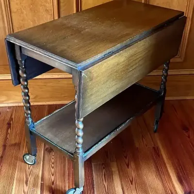 Drop-Leaf Tea Cart & Butler’s Table