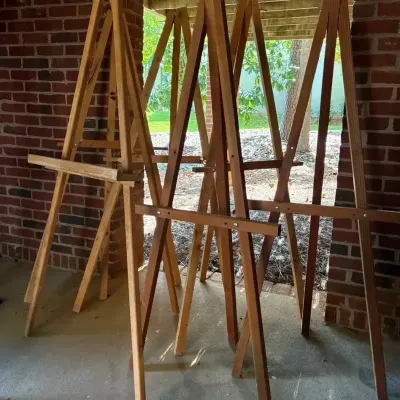 Set of 6 Wooden Artist Easels