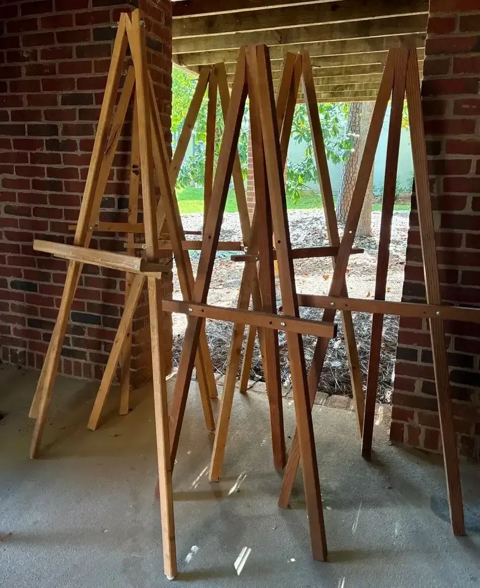 Set of 6 Wooden Artist Easels