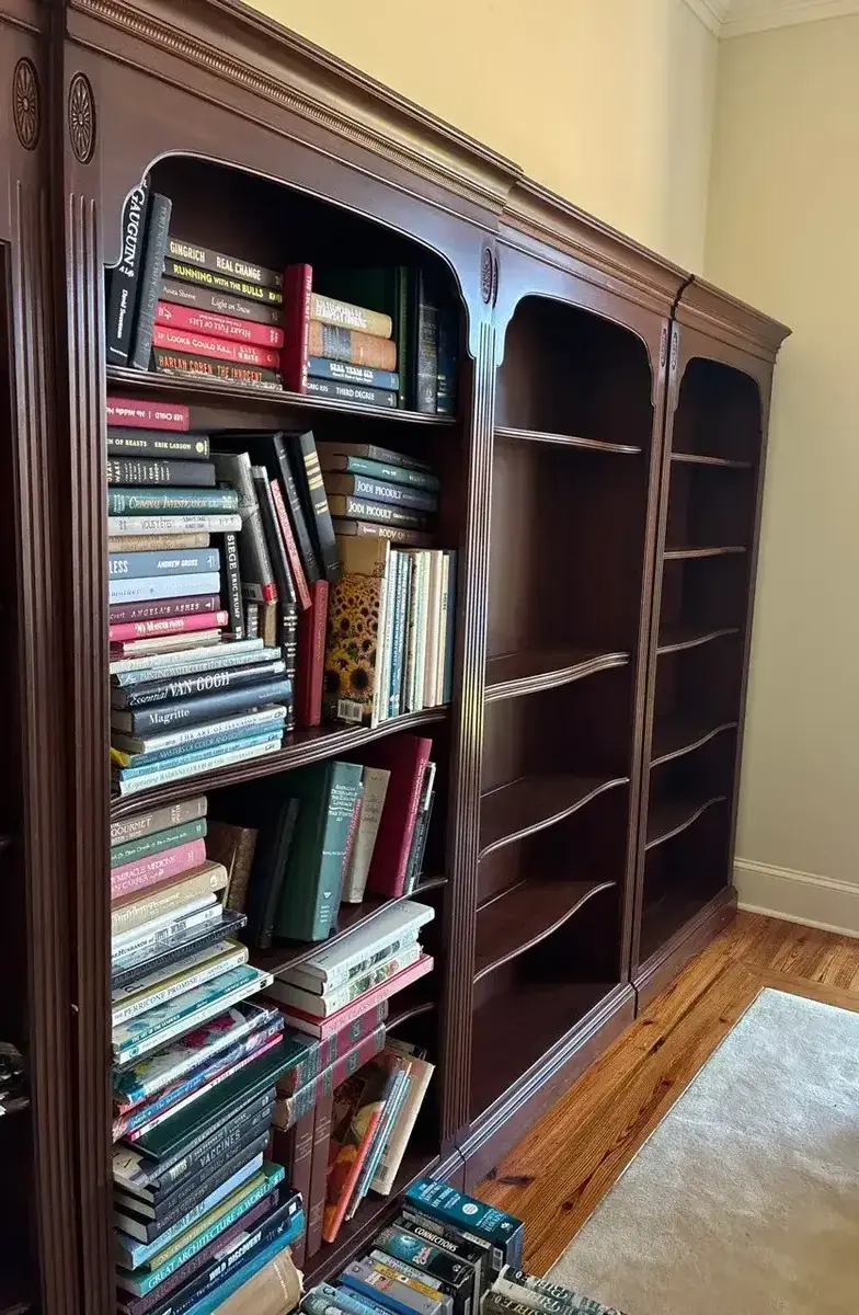 Ethan Allen Three-Piece Wood Bookcase Set
