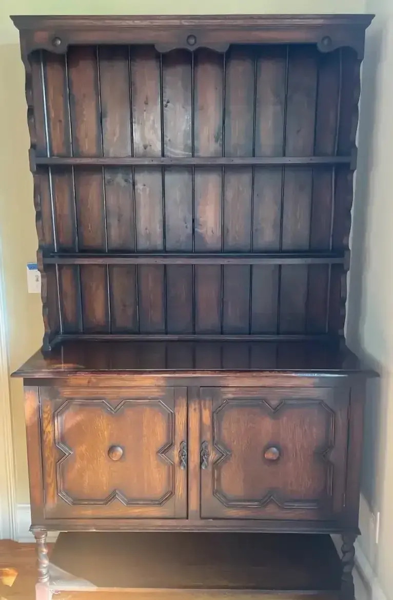 Welsh-Style Oak Display Hutch