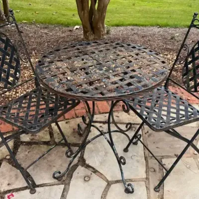 Wrought Iron Patio Bistro Set