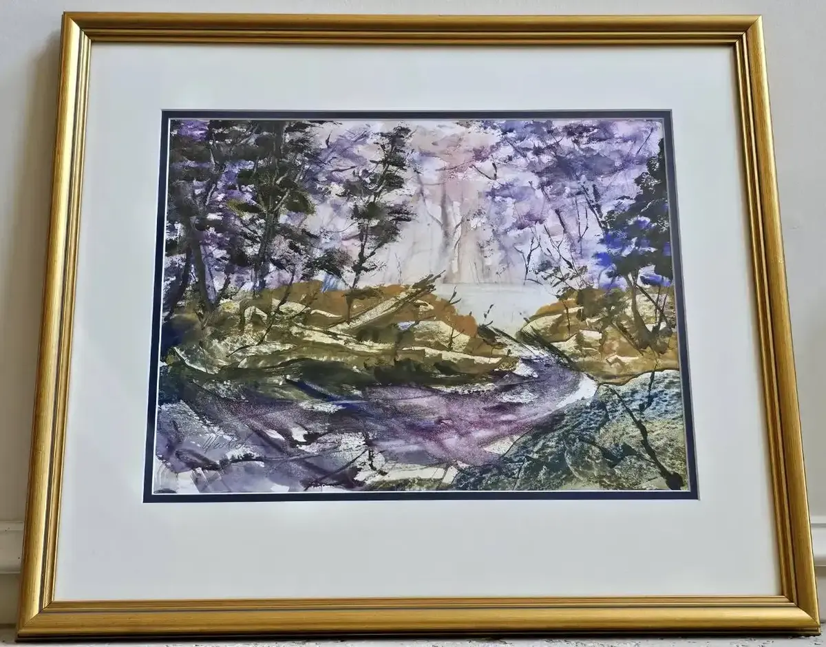 Mev Rozsman Signed Original Lake Landscape