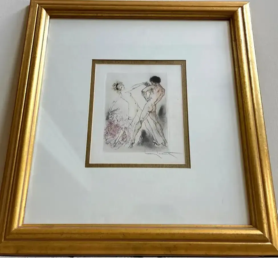 Louis Icart “Dance With Me” / “Couple Dance” Pencil-Signed Color Etching