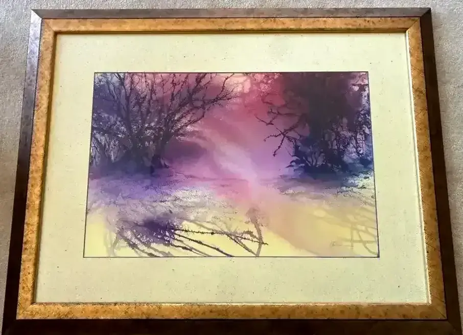 Mev Rozsman Vibrant Signed Original Watercolor