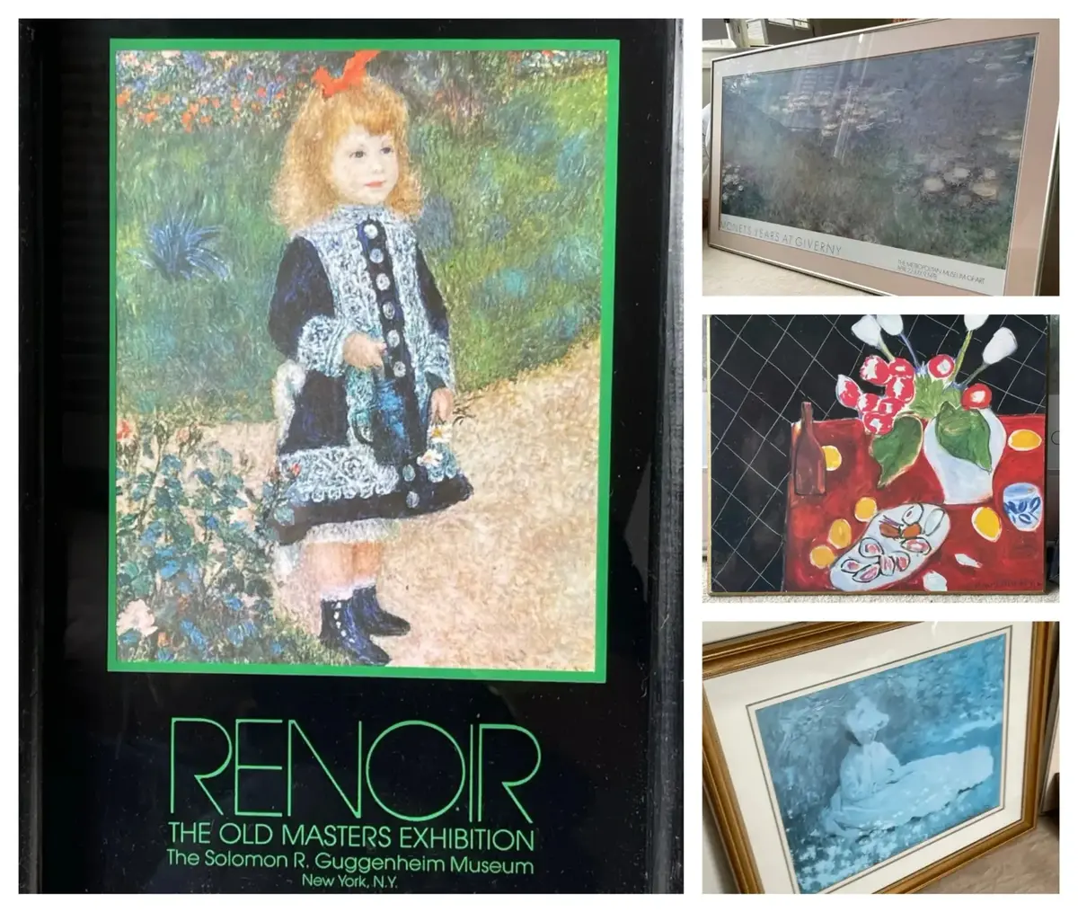 Monet, Renoir & Matisse Framed Art & Museum Prints – Set of 4