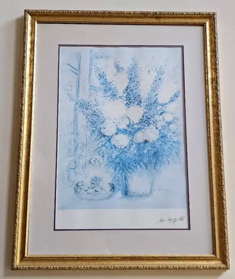 Marc Chagall “Bouquet with Bowl of Cherries” Limited Edition Print 129/500