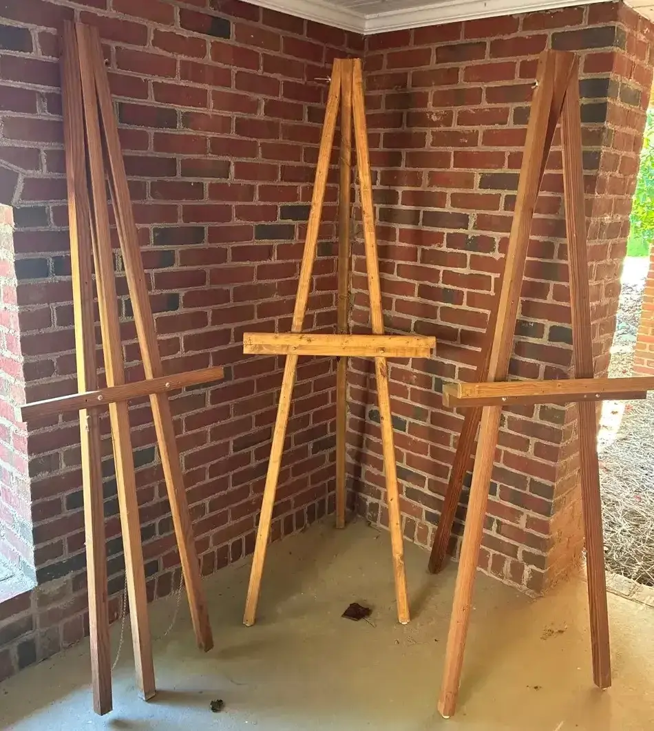 Set of 3 Wooden Artist Easels
