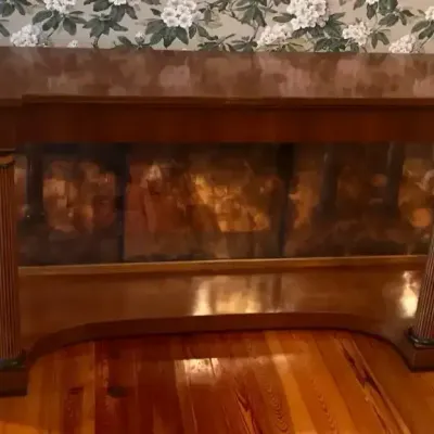 Henredon Console Table with Mirrored Back