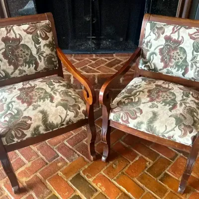 Fairfield Floral Upholstered Armchairs