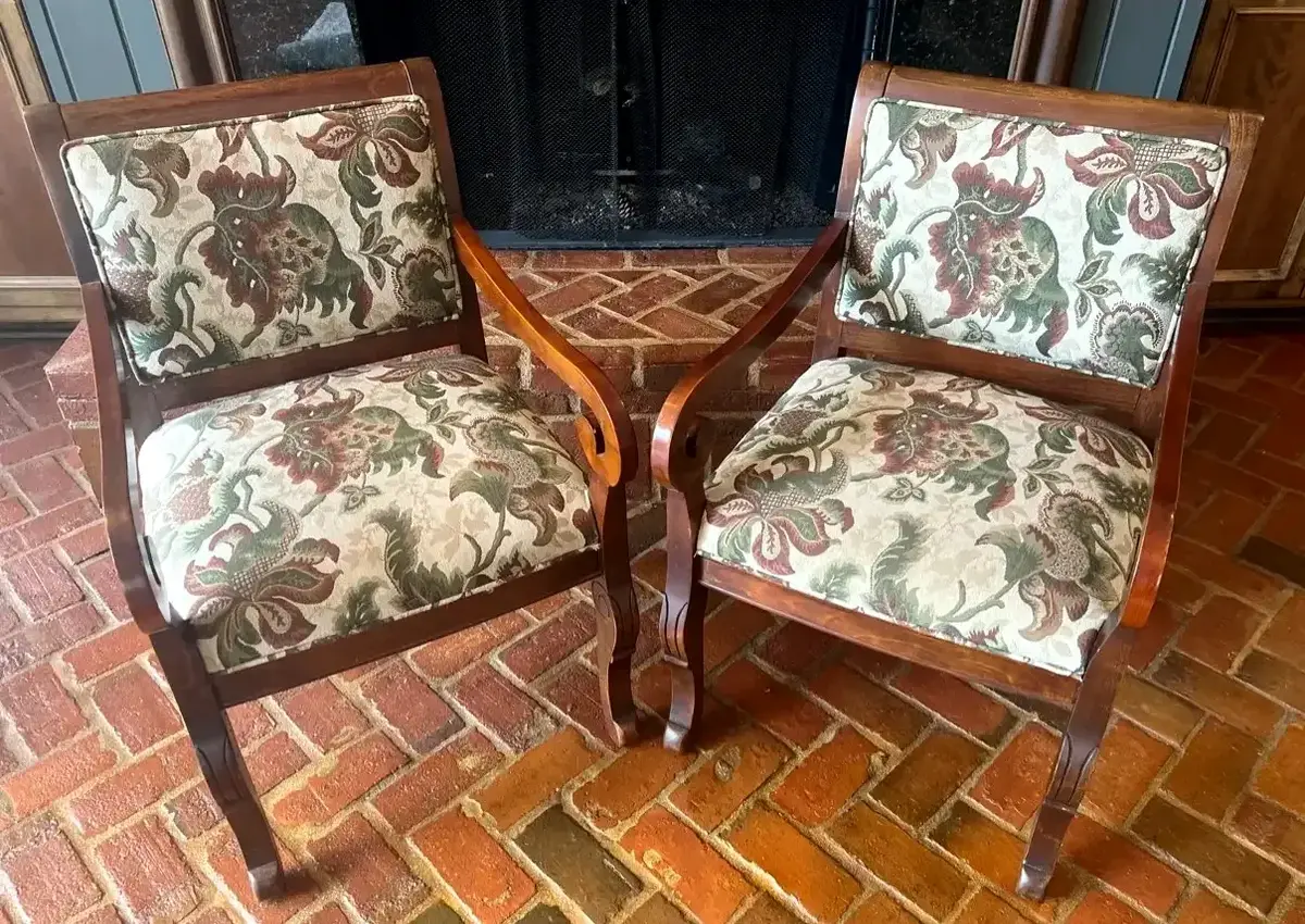 Fairfield Floral Upholstered Armchairs