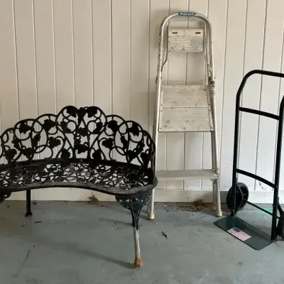 Garden Bench, Werner Step Ladder & Hand Truck