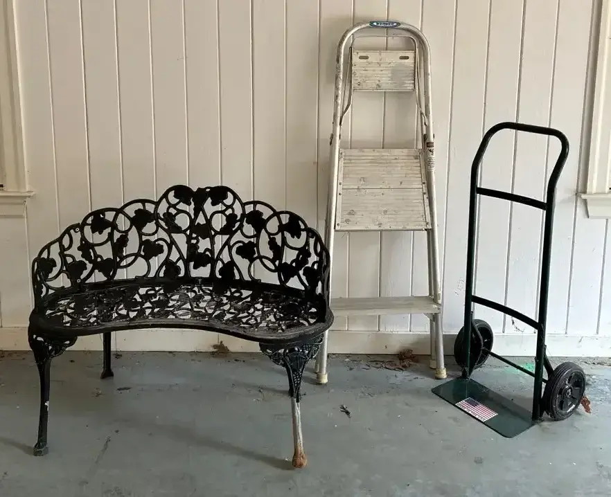 Garden Bench, Werner Step Ladder & Hand Truck