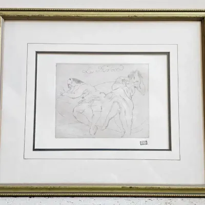 Jules Pascin “Le Divan” Etching 