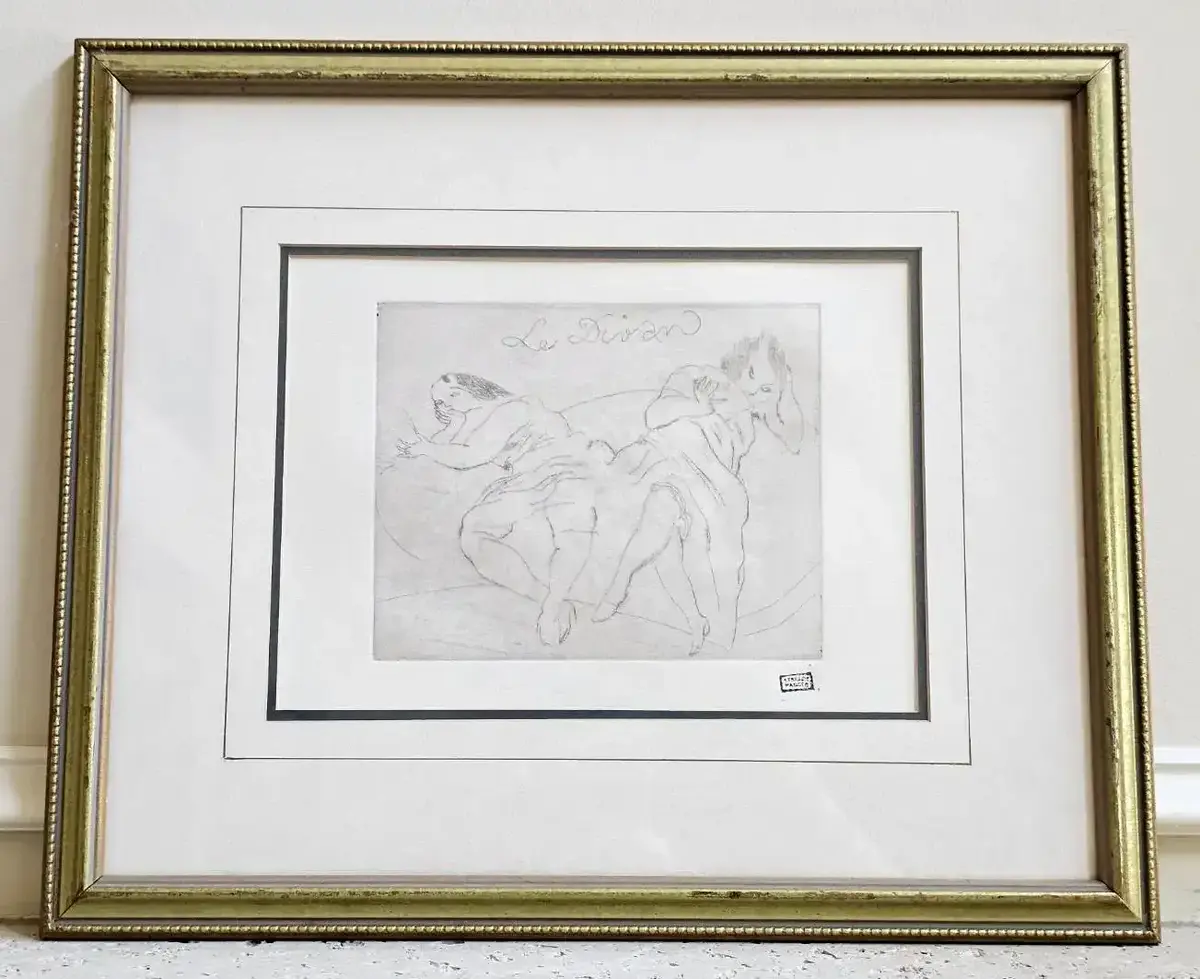 Jules Pascin “Le Divan” Etching 