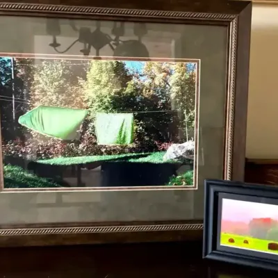 Lisa Wheeler “Morning Hayfield” & Framed Digital Photography