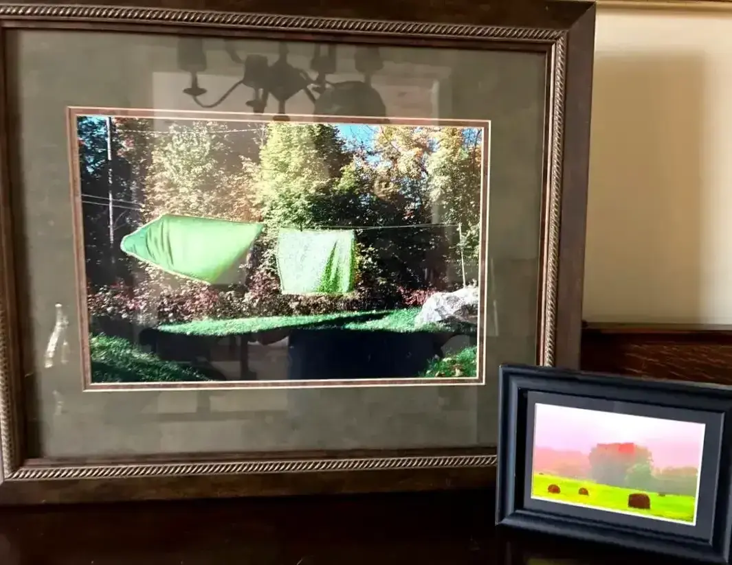 Lisa Wheeler “Morning Hayfield” & Framed Digital Photography
