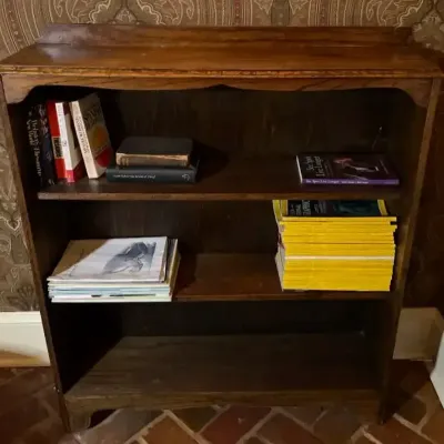 Vintage Oak Three-Shelf Bookcase