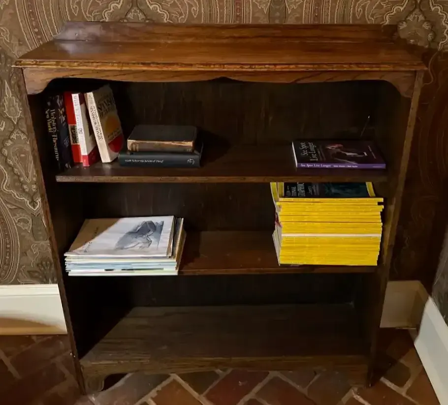 Vintage Oak Three-Shelf Bookcase