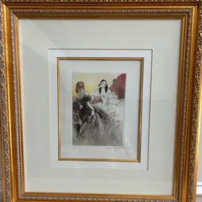 Louis Icart “Small Talk” Pencil-Signed Etching
