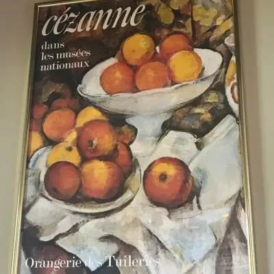 HUGE 46”W x 64”H 1974 Cézanne Orangerie des Tuileries Exhibition Poster
