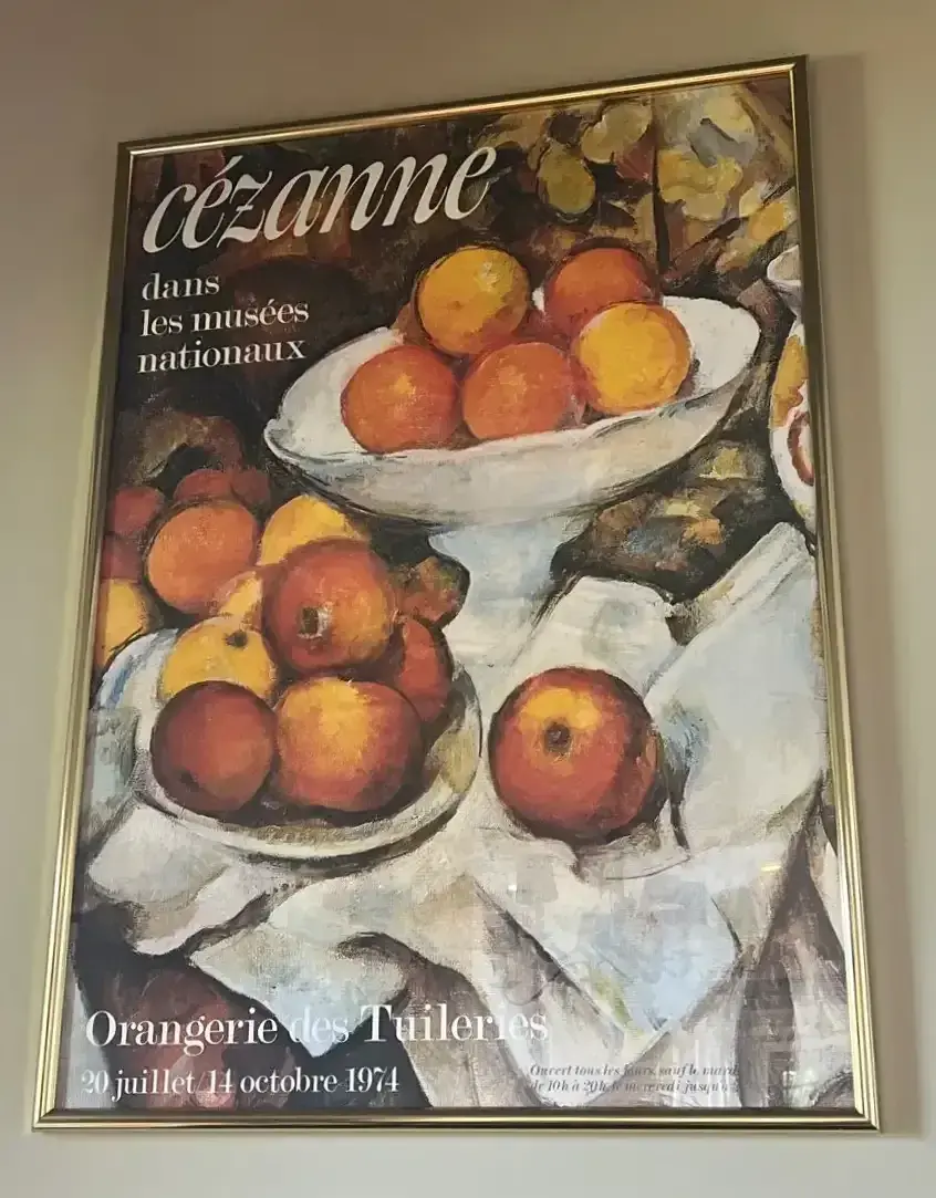 HUGE 46”W x 64”H 1974 Cézanne Orangerie des Tuileries Exhibition Poster