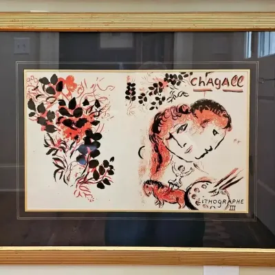 Marc Chagall “Lithographe III” Color Lithograph