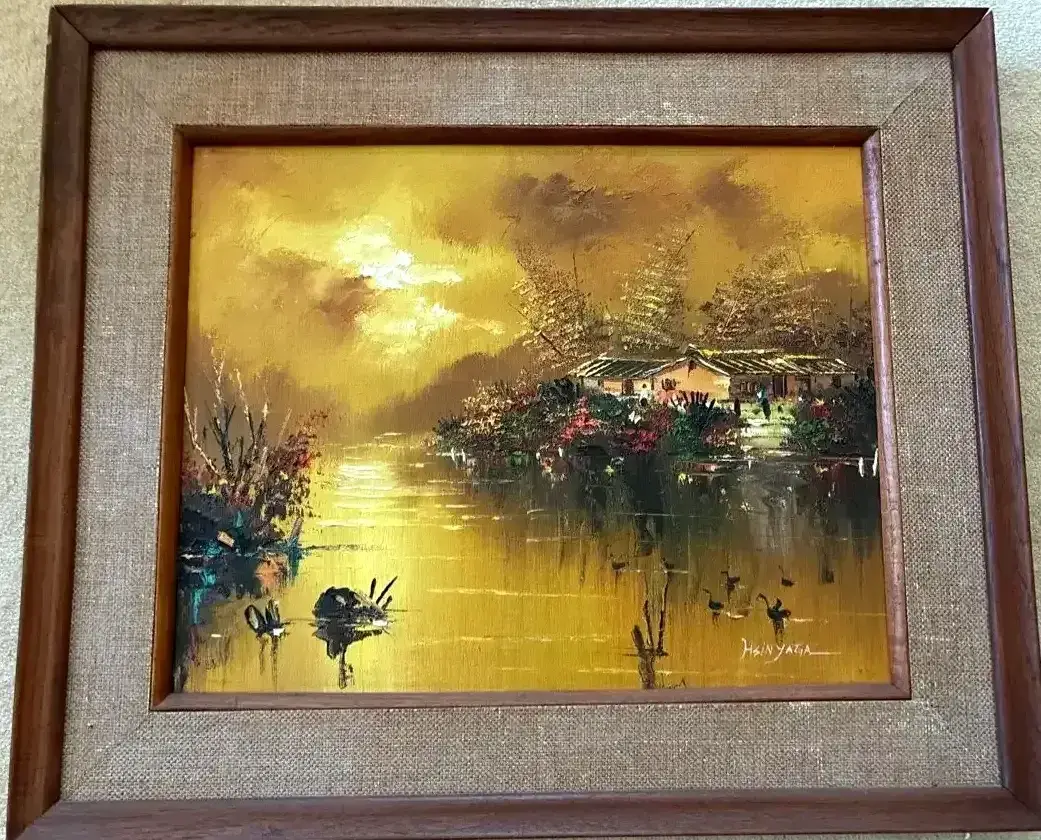 Hsin Yaga Signed Okinawa Japan 1973 Oil Painting