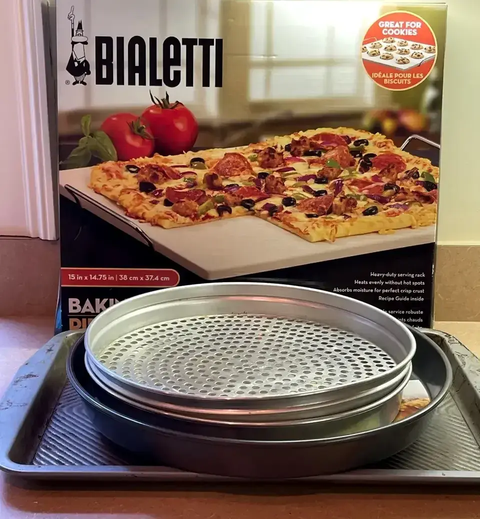 Bialetti Baking Stone & Chicago Deep Dish Pizza Pans
