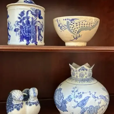 Blue & White Asian Porcelain Décor