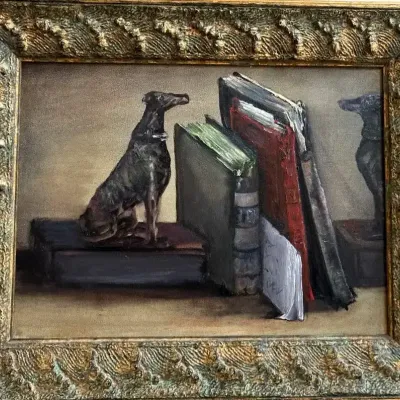 Mev Rozsman “Dogeared” Original Oil on Canvas