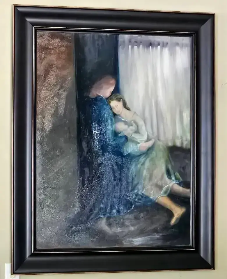 Mev Rozsman Signed Original Young Family Artwork