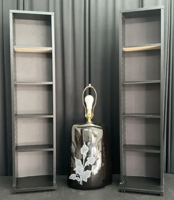 80’s Lamp & 2 Media Shelves