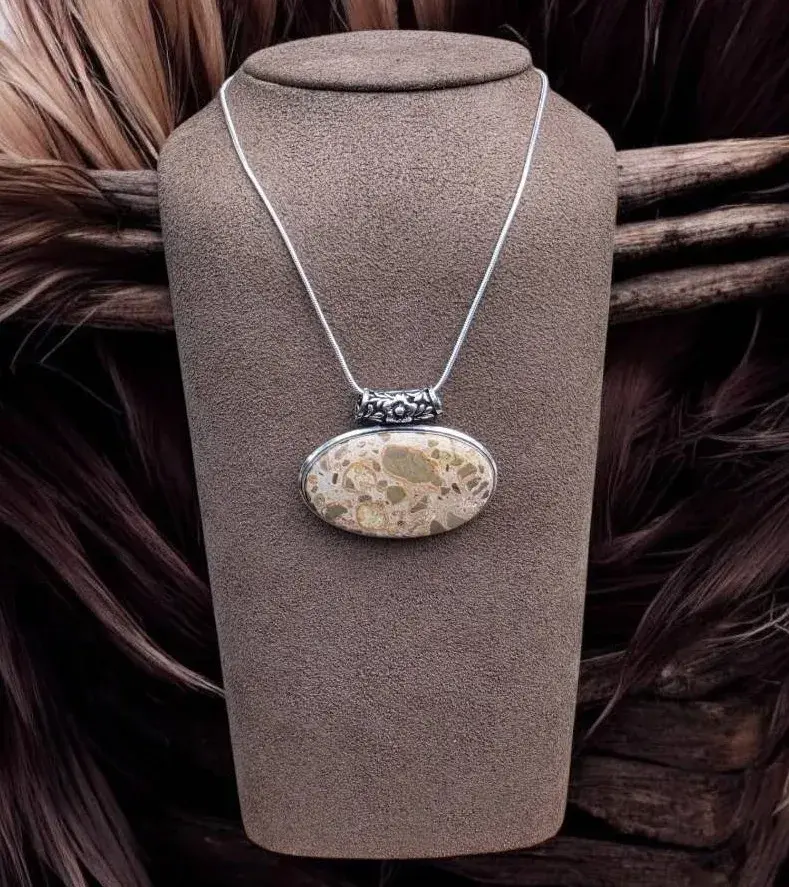 Asteroid Jasper Pendant Necklace 
