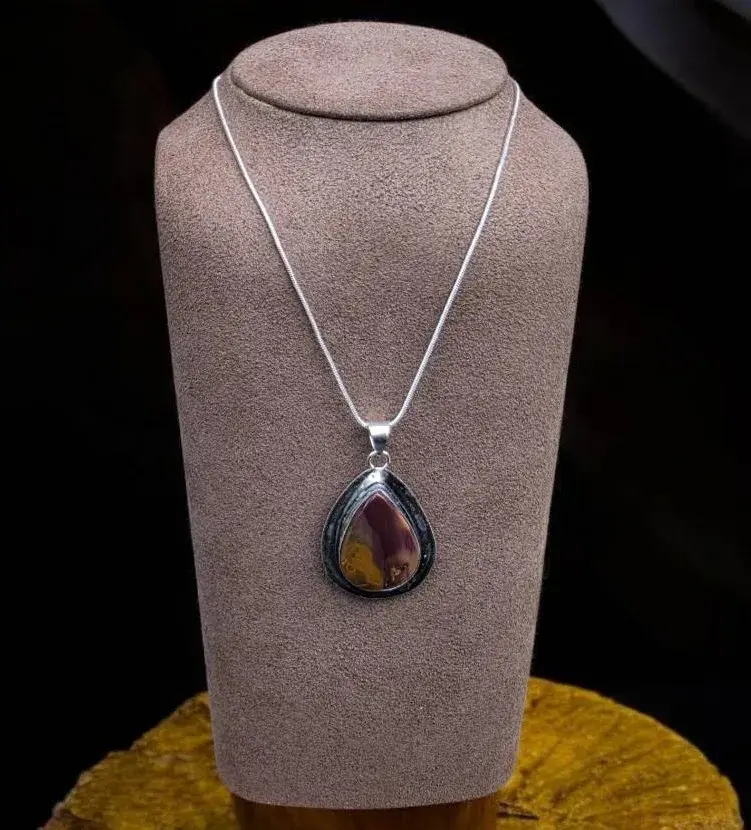 Mookaite Teardrop Pendant Necklace 