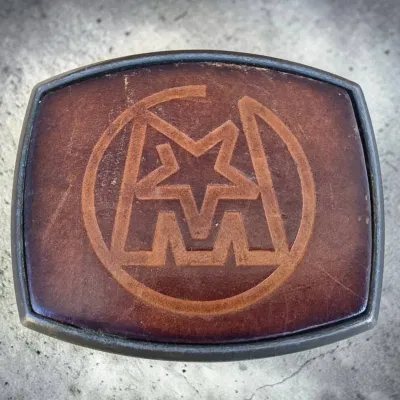 Vintage Mens Leather Belt Buckle