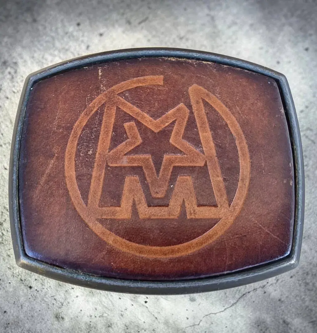 Vintage Mens Leather Belt Buckle