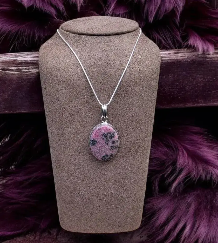 Rhodonite Pendant Necklace 