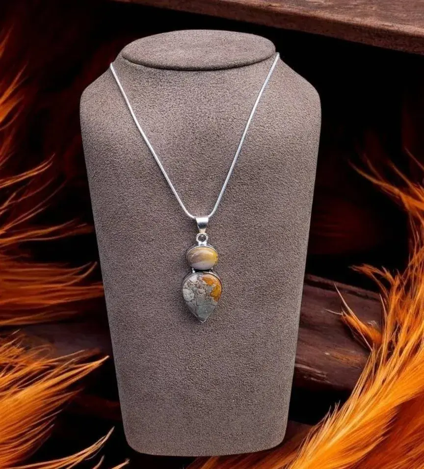Birds Eye Jasper Pendant Necklace #1