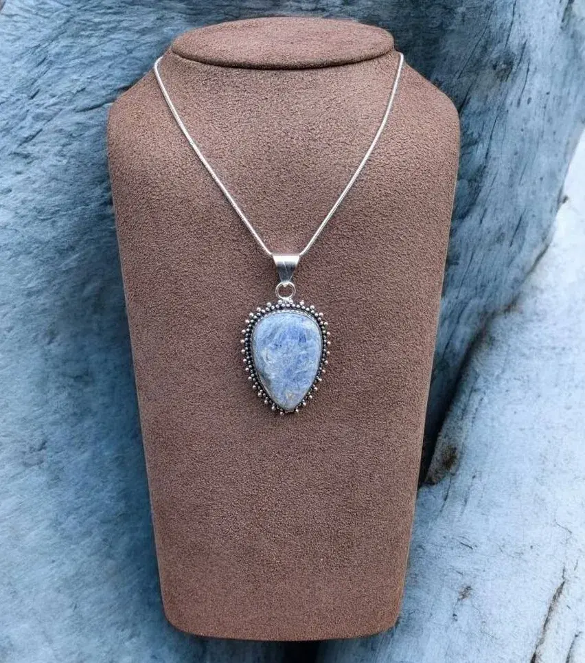 Blue Kyanite Pendant Necklace 