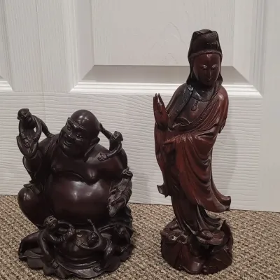 Chinese People Figurines including Laughing Buddha