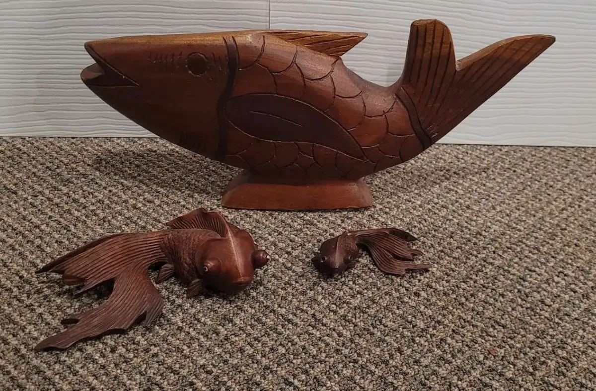 Three Wooden Fish