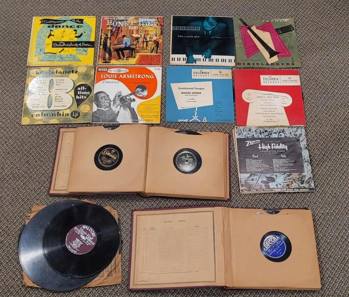 Lot of Vinyl Records including Louis Armstrong, Bing Crosby
