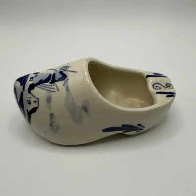 Vintage Decorative Delft Holland Blue Ceramic Clog Shoe