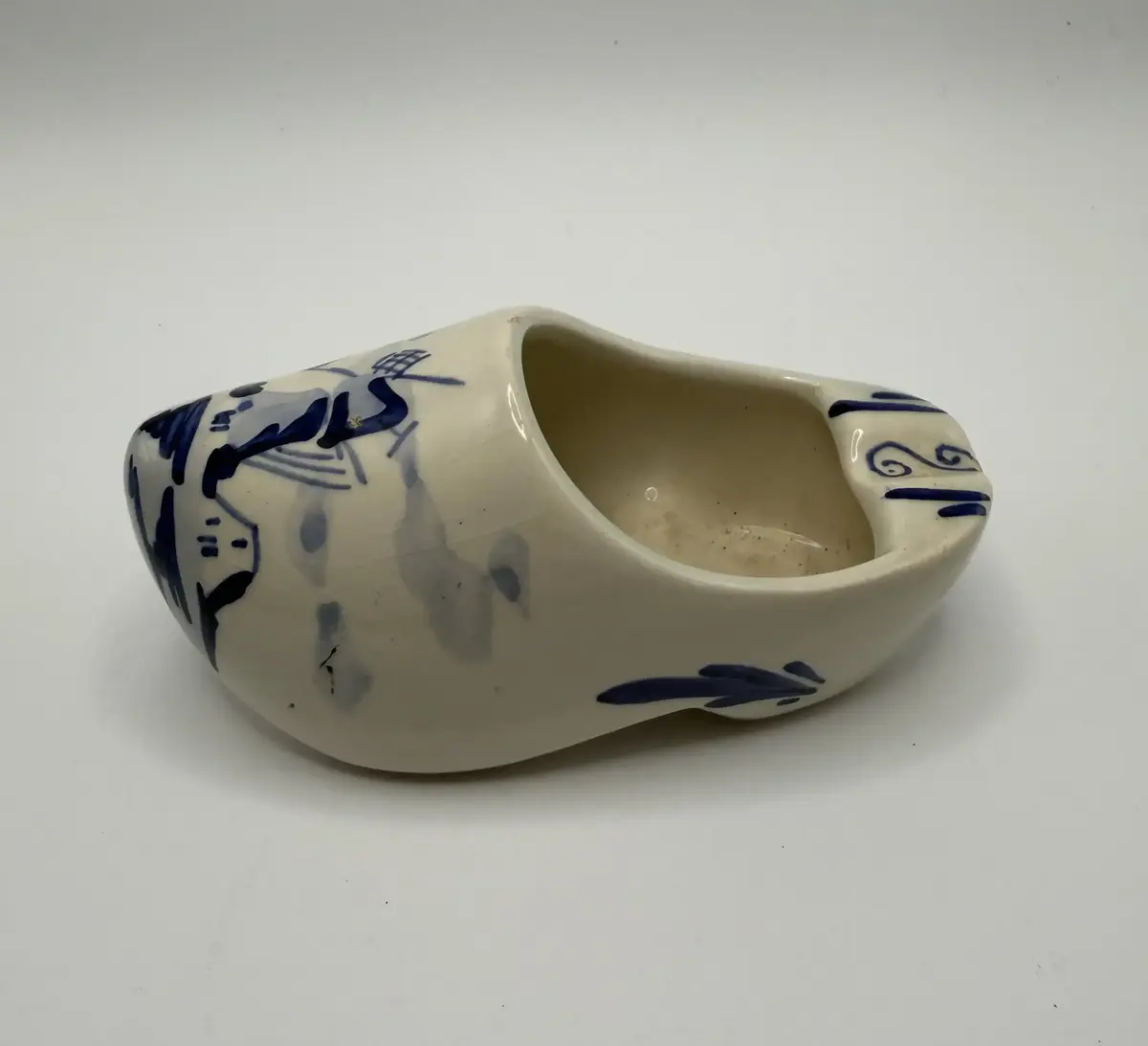 Vintage Decorative Delft Holland Blue Ceramic Clog Shoe