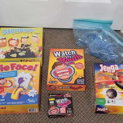 Lot of Board Game Party Games including Hedbanz and Watch Ya' Mouth