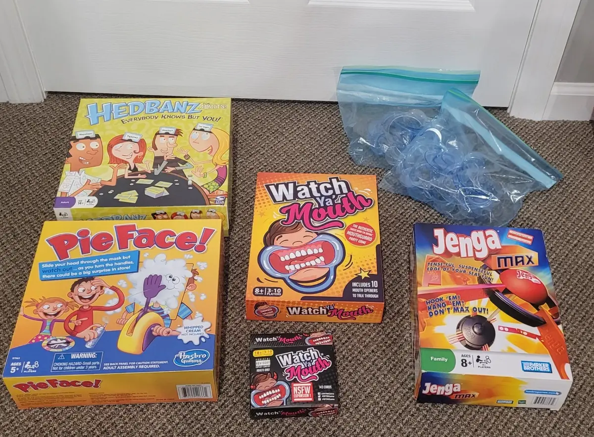 Lot of Board Game Party Games including Hedbanz and Watch Ya' Mouth