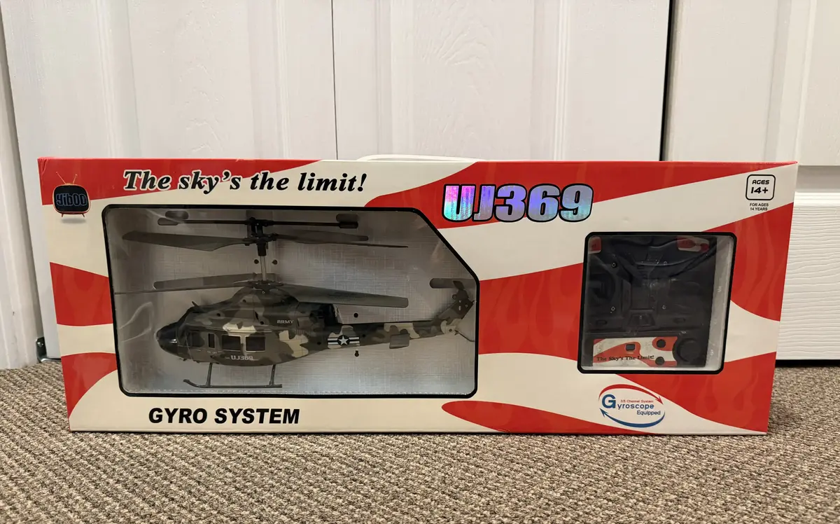 Military Style Camo UJ369 Gyroscope Equipped Remote Control Helicopter NIP